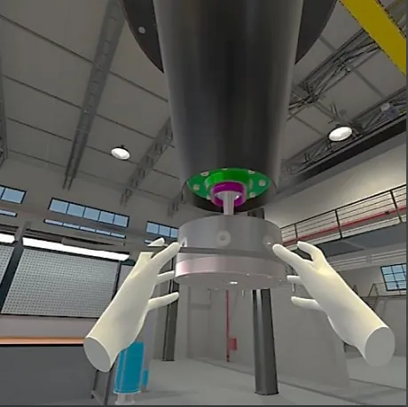 GEA VR-training: onderhoud aan de Rotary Atomizer F100 in de simulatie