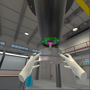 This image shows the VR training program